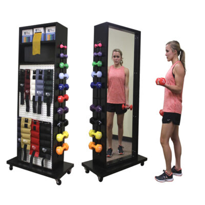 Tru™ Multi-Purpose Mobile Weight Rack w/Mirror