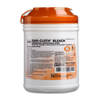 Sani-Cloth® 10.5" x 6" Bleach Germicidal Disposable Wipes, 75/Tub